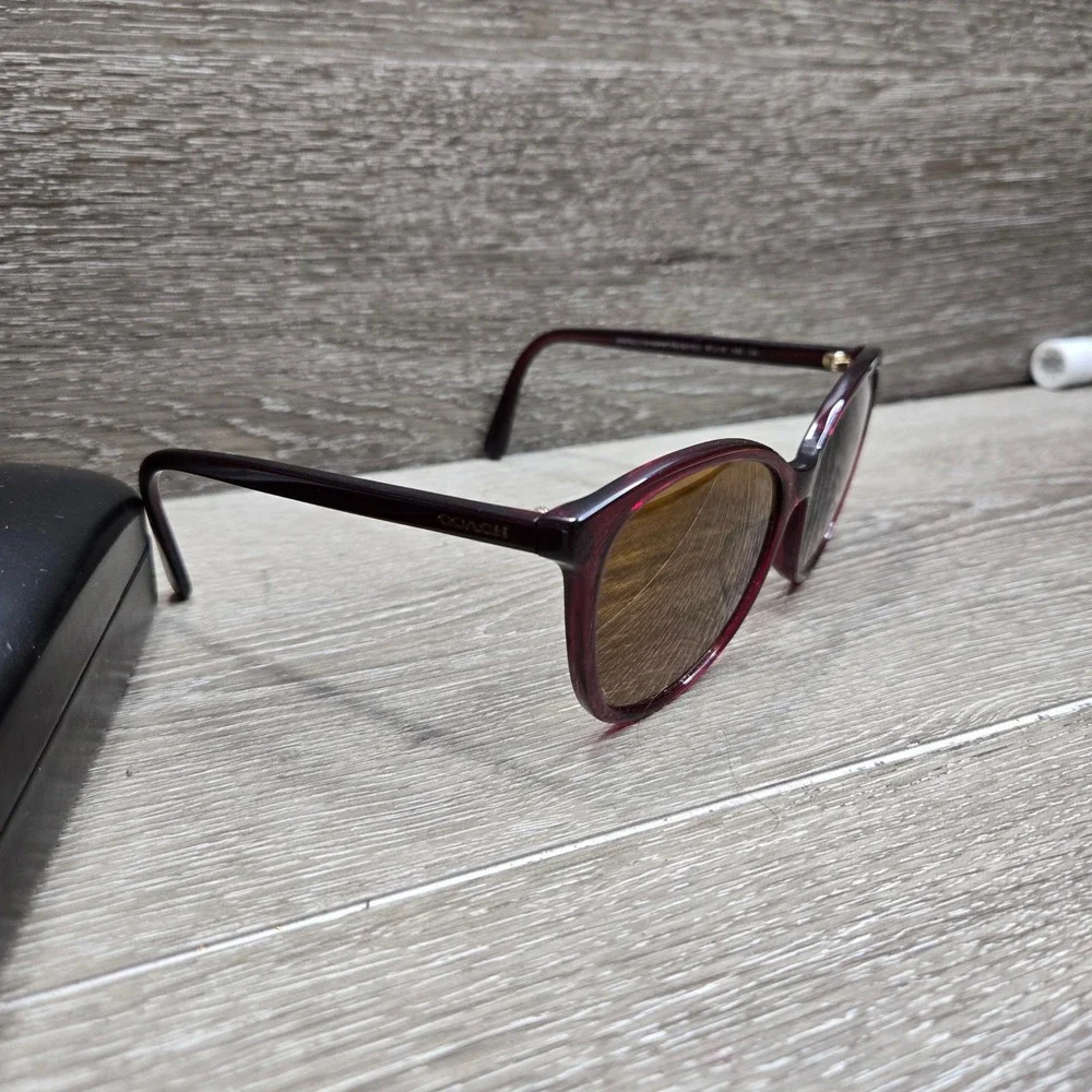 Coach HC 8271U L1101 Sunglasses Cat Eye Frames Only Burgundy 57-16-140 With Case